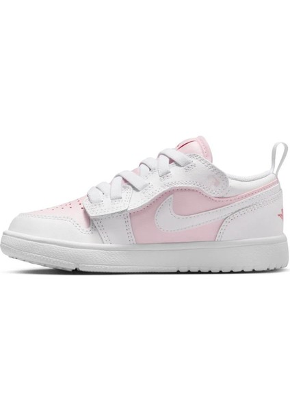 Jordan 1 Low Alt Leather Sneakers Hakiki Deri Bantlı Cırtlı Kız Çocuk Spor Ayakkabı Beyaz Pembe fırsatları