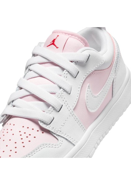 Jordan 1 Low Alt Leather Sneakers Hakiki Deri Bantlı Cırtlı Kız Çocuk Spor Ayakkabı Beyaz Pembe indirimleri