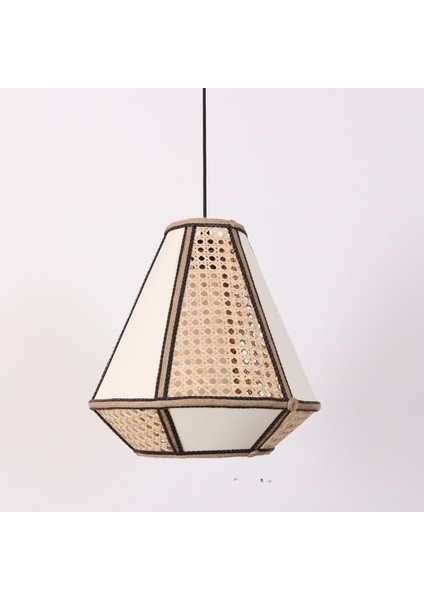 Mylamp Özden 35X37 cm Doğal Hazeran & Kumaş Avize