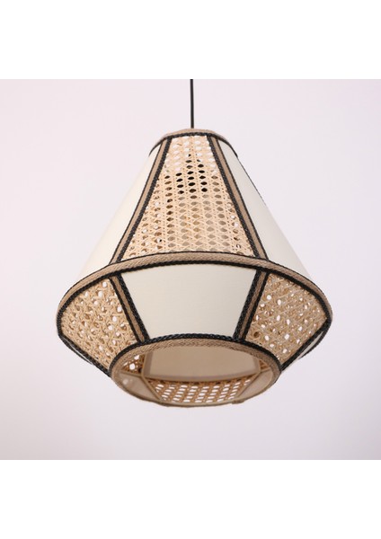 Mylamp Özden 35X37 cm Doğal Hazeran & Kumaş Avize indirimleri