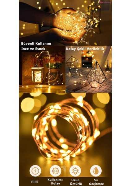 Pembe Peri Led Çok Amaçlı Dekoratif Aydınlatma - 5 Metre