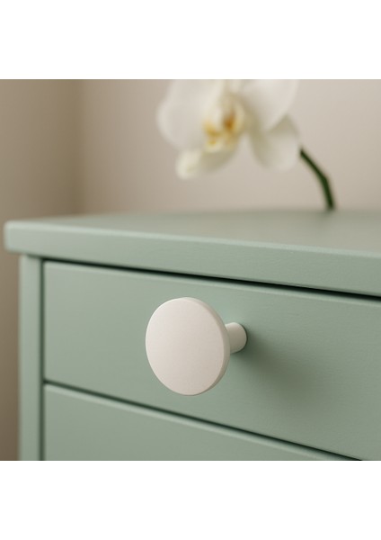 5 Adet Lüks Metal Beyaz Düğme Çekmece, Dolap, Mutfak, Vestiyer Kulbu fiyatları