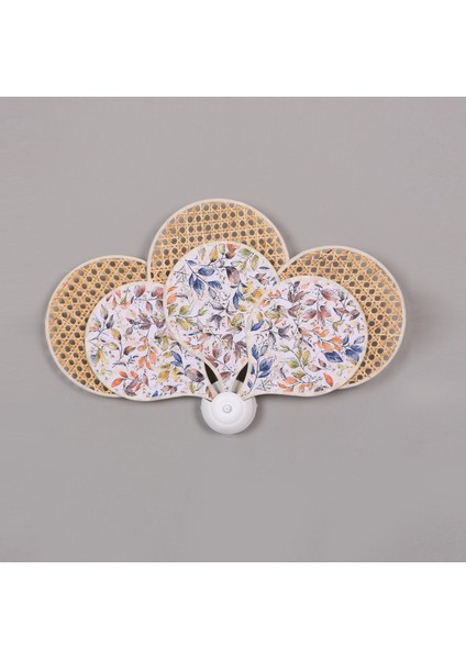 Mylamp Yeni Papatya Doğal Hazeran & Keten Kumaş Aplik