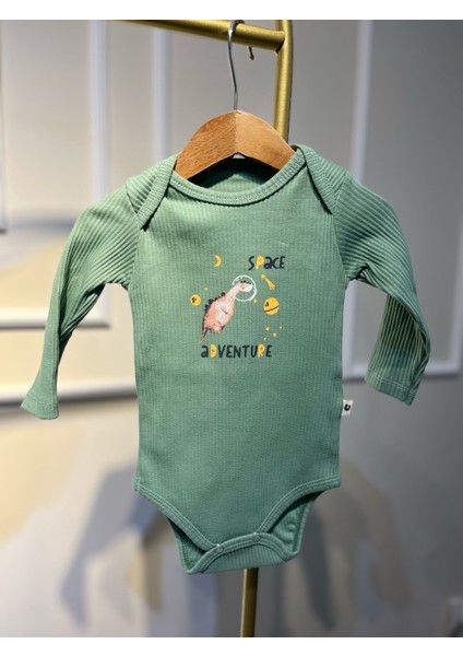 Erkek Bebek 3 Lü %100 Organıc Zıbın Seti Yeşi ve Sarı Set fırsatları