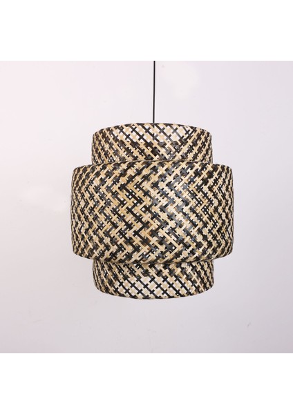 Mylamp Sitrus 50X55 Cm. Siyah / Naturel Bambu Avize indirimleri