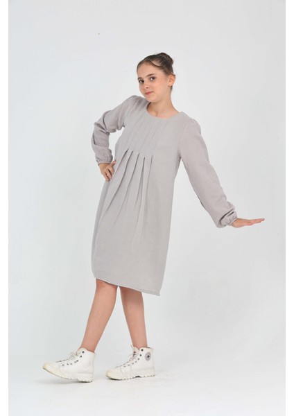 Kız Çocuk Pile Detaylı Elbise fiyatları