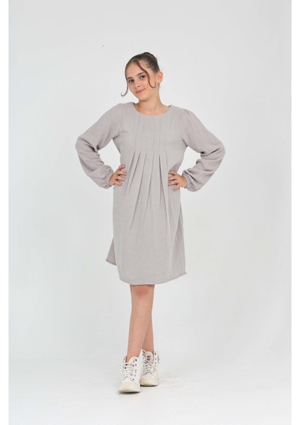 Kız Çocuk Pile Detaylı Elbise modelleri