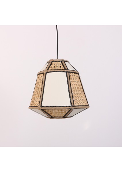 Mylamp Özden 30X30 cm Doğal Hazeran & Kumaş Avize