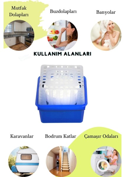 Nem Alıcı Rutubet Giderici Önleyici 2 Adet 450 gr + 6 Adet Yedek