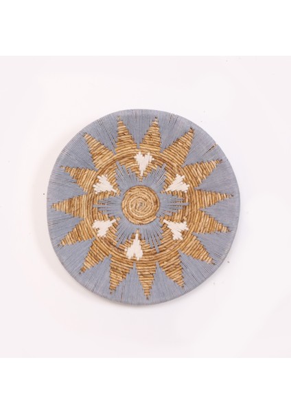 Mylamp Ash Gray 50X12 cm Çap- Doğal Abaka Duvar Tabağı