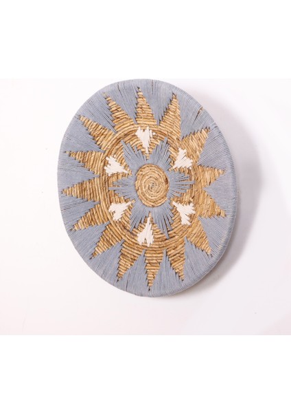 Mylamp Ash Gray 50X12 cm Çap- Doğal Abaka Duvar Tabağı fırsatları