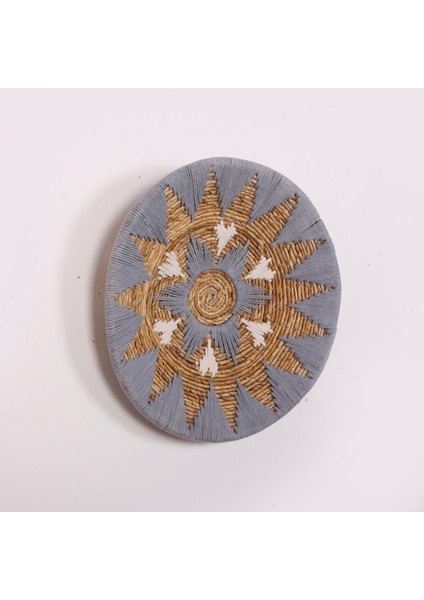 Mylamp Ash Gray 50X12 cm Çap- Doğal Abaka Duvar Tabağı indirimleri