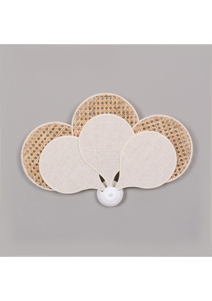 Mylamp Yeni Papatya Doğal Hazeran & Keten Kumaş Aplik