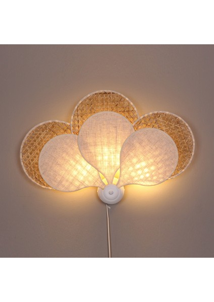 Mylamp Yeni Papatya Doğal Hazeran & Keten Kumaş Aplik fiyatları