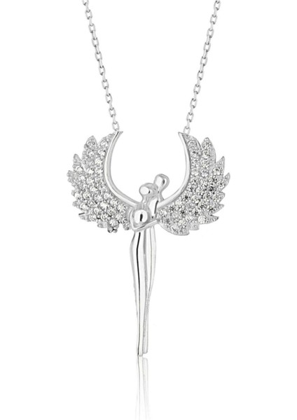 Gümüş Melek Kolye