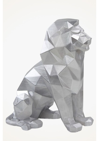 Dekoratif Aslan Biblo Heykel El Yapımı Hediyelik Süs Eşyası Poly Model Tasarım Ürünü