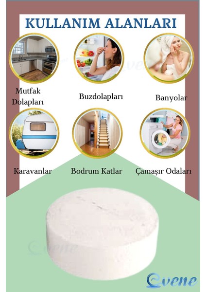 Nem Alıcı 12 Adet 450 gr Yedek Tablet Rutubet Giderici Önleyici Emici Küf Engelleyici