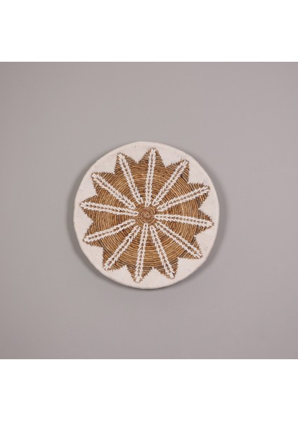 Mylamp Girit 50X11 cm Çap- Doğal Abaka Duvar Tabağı