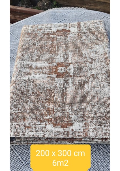 6m2 Halı Örtüsü Savan Antep Işi kahve bej rengi