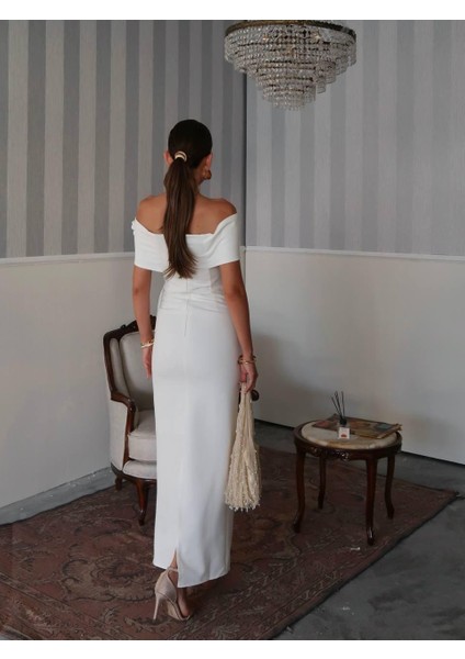 Rina Tasarım Çiçek Detay Uzun Elbise fiyatları