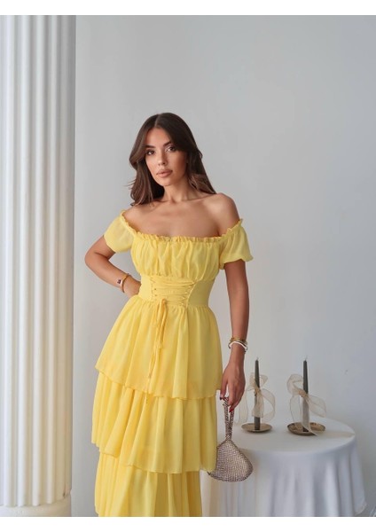 Zuzu Straplez Şifon Uzun Elbise modelleri