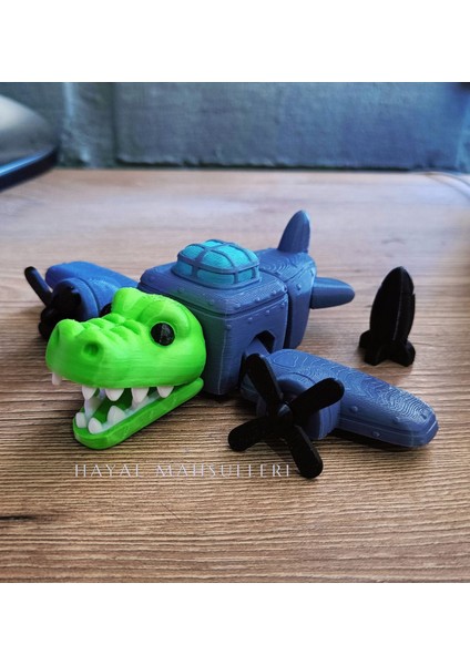 Bombardino Crocodilo Figür Brainrot Figür 14 cm