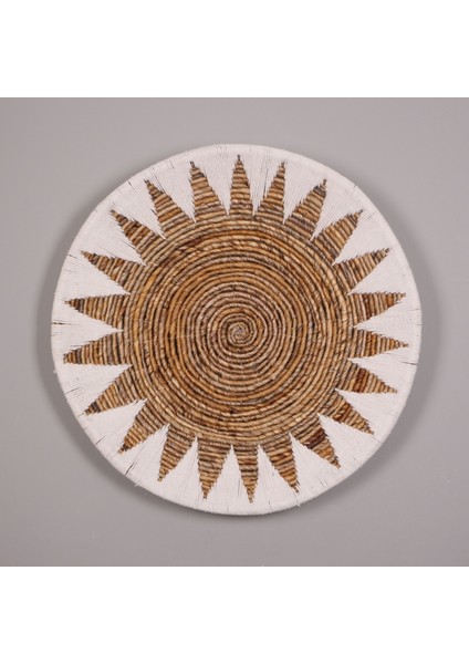 Mylamp Milet 60X13 cm Çap- Doğal Abaka Duvar Tabağı