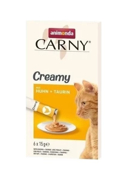 Animonda Carny Tavuk & Taurin Sıvı Kedi Ödülü 15 gr 6 Adet