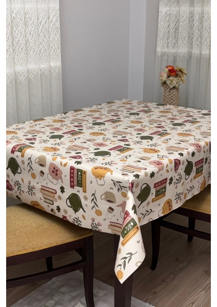 astarlı Elyaf Tabanlı Silinebilir Hijyenik Muşamba Pvc Masa Örtüsü 1232-1