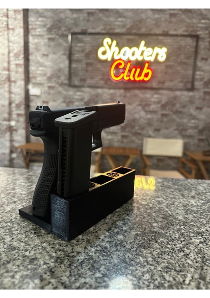 Glock Tabanca Stant Bölmeli 3D Baskı (Silah Görsel Amaçlıdır ve Gönderilmeyecektir) modelleri