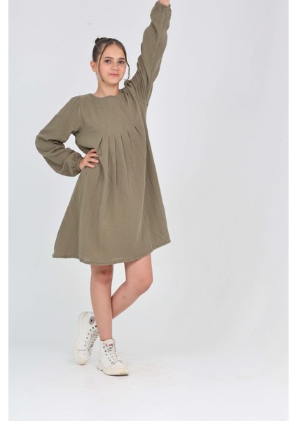 Kız Çocuk Pile Detaylı Elbise modelleri