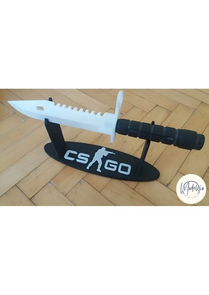 Cs:go M9 Bayonet 3D Baskı Dekoratif Bıçak Maketi + Stand