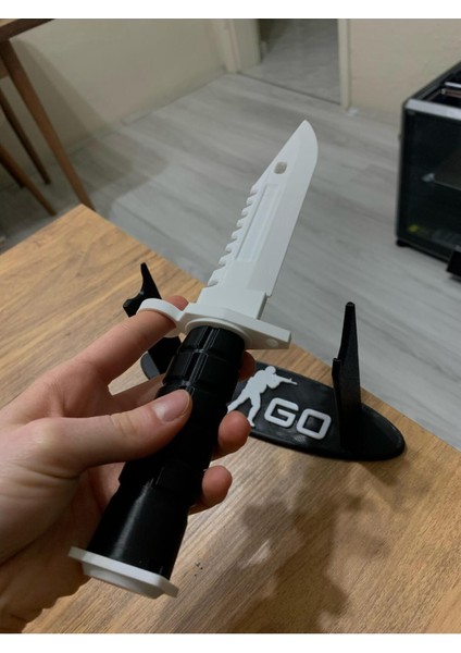 Cs:go M9 Bayonet 3D Baskı Dekoratif Bıçak Maketi + Stand modelleri
