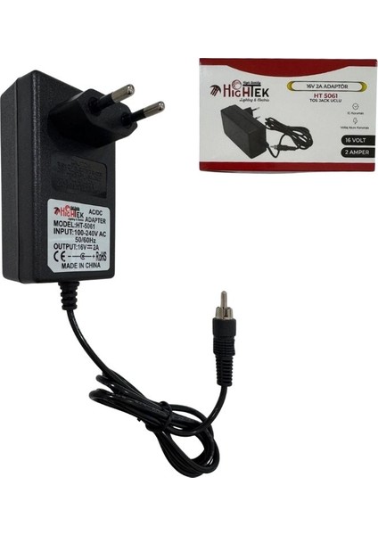 Hıghtek HT-5061 16V 2A Tos Fişli Santral Adaptörü