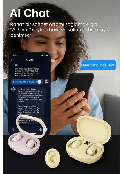 Çoklu Dil Destekli, Kablosuz Bluetooth Stereo Kulaklık – Ows Tasarım, Anlık Çeviri Özelliğiyle!