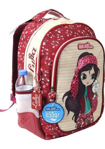 584982 Flower Girl Luna Ilkokul Sırt Çantası-Bordo modelleri