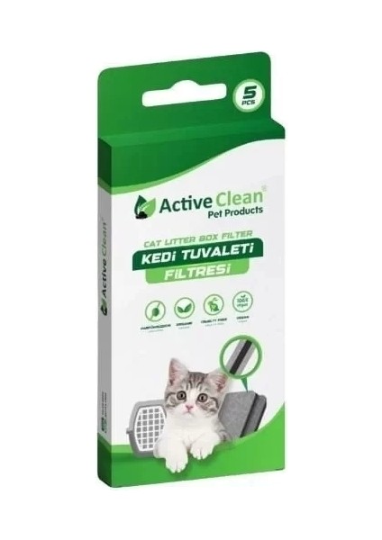 Active Clean Kedi Tuvaleti Filtresi 5 Adet