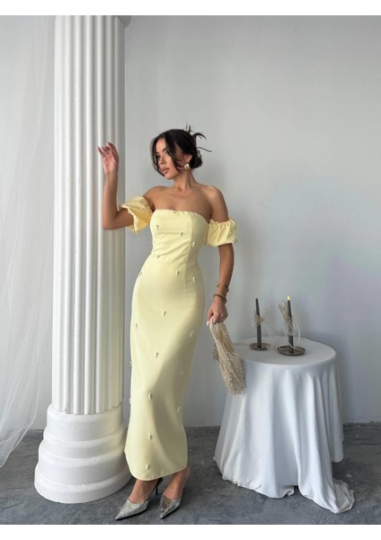 Arabella Incili Atlas Uzun Elbise fiyatları