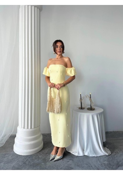 Arabella Incili Atlas Uzun Elbise fırsatları