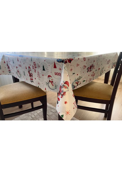 astarlı Elyaf Tabanlı Silinebilir Hijyenik Yılbaşı Noel Baba Desen Muşamba Pvc Masa Örtüsü 1151-1 modelleri