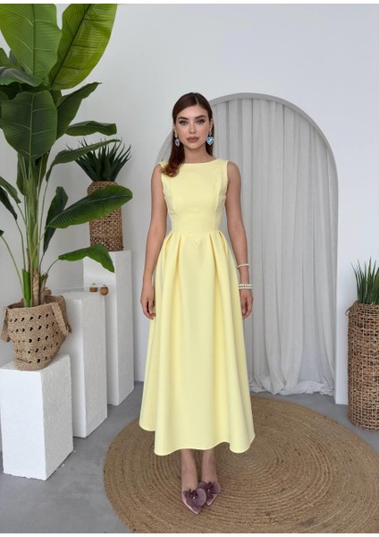 Bea Midi Atlas Uzun Elbise