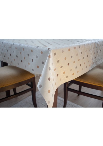astarlı Elyaf Tabanlı Silinebilir Hijyenik Puantiyeli Muşamba Pvc Masa Örtüsü 1035-1 modelleri