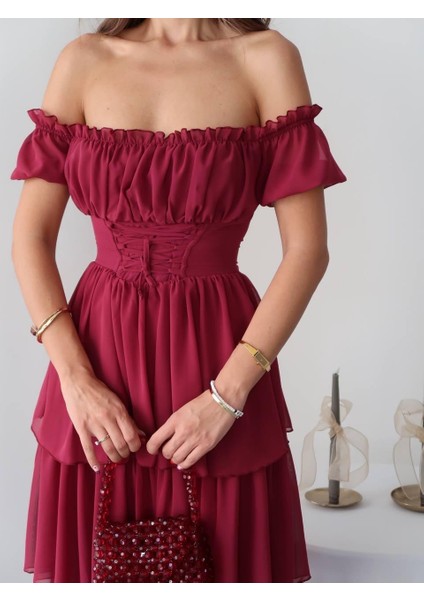 Zuzu Straplez Şifon Uzun Elbise fırsatları