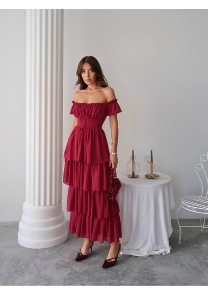 Zuzu Straplez Şifon Uzun Elbise indirimleri