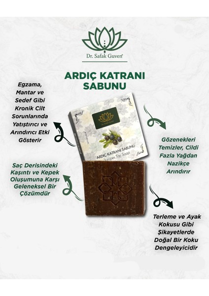 El Yapımı Meşe Külü Ardıç Katranı Sabunu 120 Gr.