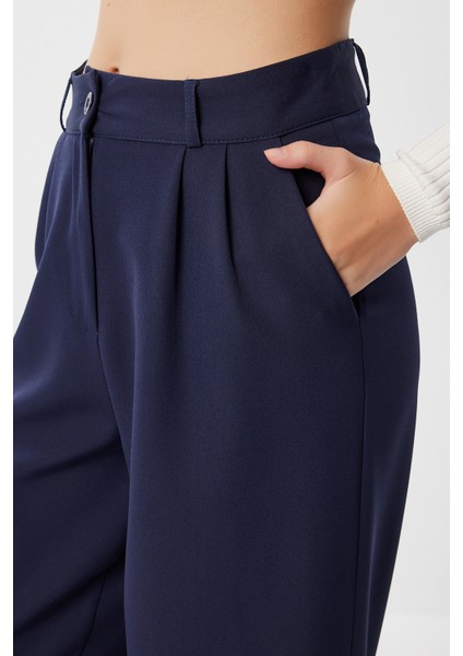 Cepli Dokuma Palazzo Pantolon LGK0007 Lacivert indirimleri