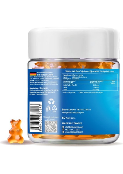 Kids Omega 3 - Epa 24 - Dha 120 60 Gummies fiyatları