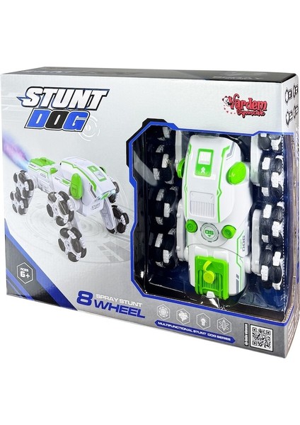 Uzaktan Kumandalı Full Fonksiyon Şarjlı 2,4g 8 Teker Buhar Atan Stunt Köpek Araba