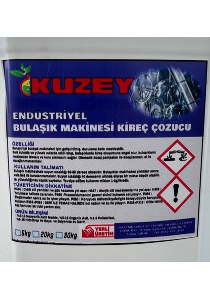 Endüstriyel Bulaşık Makinesi Kireç Sökücü - 5 kg fırsatları