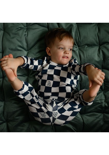 Lacivert No Bad Days Uzun Kollu Tshirt Pantolon Se